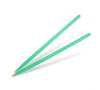 Juego de 1 par de baquetas profesionales de madera con punta ovalada para uso en tambores y platillos en tamaños 5A y 7A, ideal para principiantes (verde 5A)
