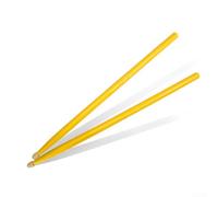 Juego de 1 par de baquetas profesionales de madera con punta ovalada para uso en tambores y platillos en tamaños 5A y 7A, ideal para principiantes (amarillo 5A)