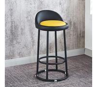 Juego de 1 taburetes de cocina modernos tapizados de poliuretano con respaldo bajo y reposapiés, sillas de bar para cocina, isla de restaurante