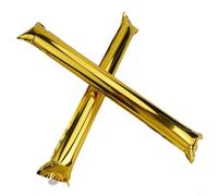 Juego de 10 accesorios de trueno animadores fuertes y coloridos para eventos deportivos, conciertos y temas (dorado)