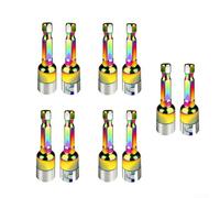 Juego de 10 adaptadores de bola de acero hexagonal de 8 mm de alto par no magnético de liberación rápida para juego de adaptadores de impacto, kit profesional de reparación de automóviles (B)