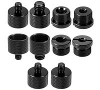 Juego de 10 adaptadores de soporte para micrófono de 5/8" a 3/8", 3/8" a 5/8", 5/8" a 1/4", 1/4" a 5/8", adaptador para trípodes de micrófono, brazos de horca y trípode de cámara