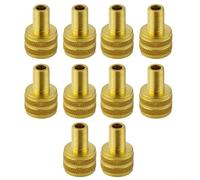 Juego de 10 adaptadores de válvula de neumático de latón para inflador profesional, compresor, furgoneta, HGV, remolque, accesorios de comprobación de presión de neumáticos