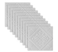 Juego de 10 adhesivos impermeables para techo y pared de espuma XPE, 35 cm con respaldo de película de aluminio, para habitaciones propensas a la humedad (B)