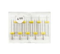 Juego de 10 agujas dobles elásticas para máquina de coser de doble costura simultánea