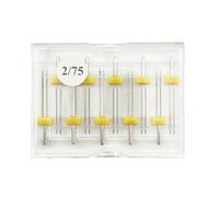 Juego de 10 agujas dobles elásticas para máquina de coser de doble costura simultánea