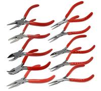 Juego de 10 alicates multiusos para joyería, herramientas de acero inoxidable con punta de aguja/nariz redonda/nariz de cadena/alicates de nariz doblada/cortaúñas kits de suministros de reparación