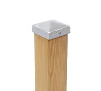 Juego de 10 - Almohadillas de postes Valla Tapa Pyramide galvanizado 71 x 71 mm - 10 Unidades