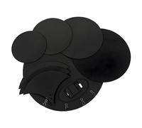 Juego de 10 almohadillas silenciadoras de tambor de espuma, amortiguadores de tambor con 4 clips, color negro, para platillos de jazz, reducción de ruido, ensayo en casa
