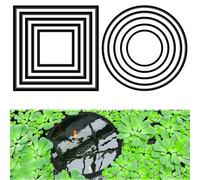 Juego de 10 anillos de alimentación de peces, Corral flotante para plantas, anillo redondo y cuadrado de alimentación de acuario, anillos flotantes para acuario, anillo de alimentación de pecera