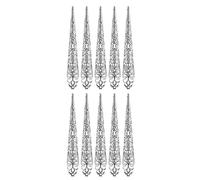 Juego de 10 anillos de punta de uñas de mil manos, bodhisattva Guan Yin, danza del vientre, disfraces chinos antiguos egipcios, juego de anillos para mujer, oro, plata, plata para hombres