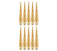 Juego de 10 anillos de punta de uñas de mil manos, bodhisattva Guan Yin, danza del vientre, disfraces chinos antiguos egipcios, juego de anillos para mujer, oro, plata, plata para hombres