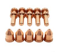 Juego de 10 antorchas de corte de plasma con boquilla 249929 y electrodo 256026, accesorios de cobre 60A compatibles con para miller para spectrum para xt60