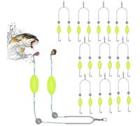 Juego de 10 anzuelos de doble gancho, cebo de natación 2025 para agua dulce y salada, juego de ganchos de doble marcha atrás, aparejo de pesca de una sola línea, señuelos de pesca para principiantes