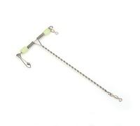 Juego de 10 anzuelos giratorios de pesca en forma de T antioxidantes con cuentas luminiscentes