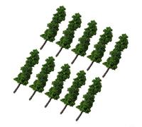 Juego de 10 árboles de maqueta, 11 cm, resina de plástico, realistas