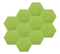 Juego de 10 azulejos hexagonales de fieltro + 50 chinchetas, 5.9 x 7 x 0.4 pulgadas, tableros de anuncios con chinchetas para decoración del hogar y oficina, tablero decorativo para niños (12 x 10