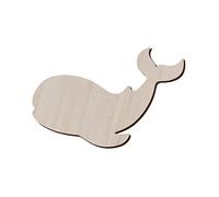 Juego de 10 ballenas de madera para manualidades y decoración, colgante de ballena, pendientes de ballena, corte de ballena, 12.7x8.4 cm