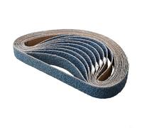 Juego de 10 bandas de lijado de circonia de alto rendimiento con granos variados (40 120) adecuadas para todo tipo de metalurgia (10 unidades, grano 40)