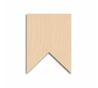 Juego de 10 banderas con forma de bandera para manualidades y decoraciones, madera contrachapada de abedul de 3 mm, manualidades en blanco, sin pintar