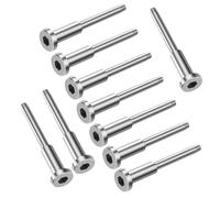 Juego de 10 barandillas de cable invisible de acero, receptor y pernos de estampación, sistemas de cable de extremo adecuado para postes de madera/metal, escaleras, cubierta
