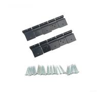 Juego de 10 bisagras de fricción para puerta de entrada con cremallera de aleación de aluminio para caravanas, quinta ruedas y autocaravanas, kit de bisagra de puerta negra con 24 tornillos para un