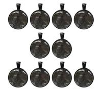 Juego de 10 biseles redondos para colgantes de 25 mm, bandeja de bisel, adecuados para manualidades y diseño de joyas, bandeja redonda, talla única, como se describe, como se describe