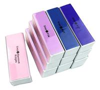 Juego de 10 bloques de pulido de uñas de 4 vías, lima de uñas profesional, herramientas de manicura (color aleatorio)