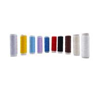 Juego de 10 bobinas de hilo de coser de algodón 100% - Hilos de colores para máquina de coser y coser a mano - Kit ideal para sastrería, acolchado, bordado y reparación