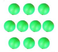 Juego de 10 bobinas flotantes de pesca con espuma EVA de alta flotabilidad y agujero central de anillo de metal, bolas de deriva para una detección eficaz de mordidas (20 mm, verde)