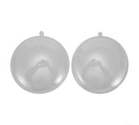 Juego de 10 bolas de plástico transparente para decoración del hogar y eventos, soporte reutilizable para dulces para boda o uso de temporada con sello fuerte (9 cm)