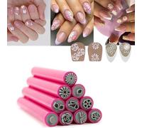 Juego de 10 bolígrafos para arte de uñas, bolígrafo de sello de uñas, bolígrafo de sello de flores para arte de uñas, kit de bolígrafos de estampado de uñas para niñas y mujeres, herramientas de