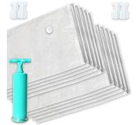 Juego de 10 Bolsas de Vacío para Envasar al Vacío Alimentos de TE-Trend, Bolsas de Vacío, Bolsas de Congelación, 350 x 250 mm, Bomba de Vacío a Mano, Reutilizables, Transparentes