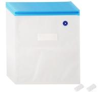 Juego de 10 bolsas de vacío reutilizables con bomba de mano para almacenamiento de alimentos y ahorro de espacio, sellado hermético para una frescura más larga (30 x 34 cm)