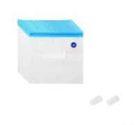 Juego de 10 bolsas selladoras al vacío reutilizables con bomba de mano, ahorro de espacio para solución de almacenamiento de alimentos para preparación de comidas y conservación de frescura (21 x 22