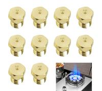 Juego de 10 boquillas de gas GLP, boquillas de gas metano, kit de conversión GLP, boquillas universales de latón para estufas, aptas para bombonas de gas, 0,5/0,65/0,7/0,87/0,95 mm - Boquillas de