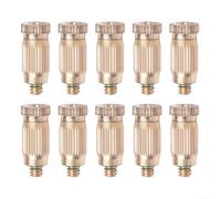 Juego de 10 boquillas de latón para sistemas de refrigeración de patio e invernadero, rosca macho 316 con spray de niebla fina y rendimiento duradero