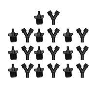 Juego de 10 Boquillas de Riego G1/2 para Jardín, Doble Boquilla de Plástico para Césped, Agricultura y Sistemas de Enfriamiento