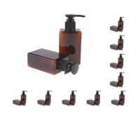 Juego de 10 botellas vacías de 150 ml para champú y acondicionador, color marrón