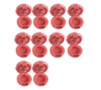 Juego de 10 botes recargables para pintalabios con forma de rosa y diseño a prueba de fugas, tarros de cosméticos portátiles para viajes, juego de estuches recargables para pintalabios, Color pomelo