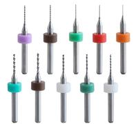 Juego de 10 brocas de carburo de tungsteno de 0,3 mm a 1,2 mm, juego de brocas PCB, mini brocas 1/8 para placa de circuito impreso, ámbar, cera de abejas, piedra rugosa, joyas