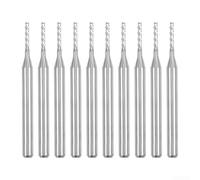 Juego de 10 brocas de fresado de carburo de 1,2 mm con vástago de 1/8 para fabricación de PCB, grabado CNC y tareas de fresado a pequeña escala