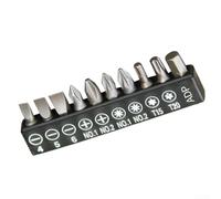 Juego de 10 brocas de inserción para destornilladores eléctricos y taladros con vástago hexagonal para tareas de mantenimiento y reparación (negro)