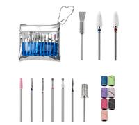 Juego de 10 brocas de uñas para quitar limas eléctricas, herramienta de manicura para salón o uso doméstico