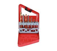 Juego de 10 brocas extractoras de tornillos 4241 HSS con diseño en espiral para mano izquierda, herramientas para quitar pernos dañados para reparación de automóviles y proyectos (caja de hierro rojo)