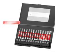 Juego de 10 brocas hexagonales de aleación de acero con puntas magnéticas, puntas de destornillador de 50 mm y 100 mm para taladros eléctricos, kit de herramientas manuales rojas para tareas de