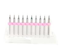 Juego de 10 brocas para PCB de 0,1 mm, 0,2 mm, 0,3 mm, 0,4 mm, 0,5 mm, 0,7 mm, 1,2 mm, 1,3 mm, 1,4 mm para placa de circuito impreso, grabado CNC de joyería StoneDremel (0,1 mm)