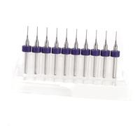 Juego de 10 brocas para PCB de 0,1 mm, 0,2 mm, 0,3 mm, 0,4 mm, 0,5 mm, 0,7 mm, 1,2 mm, 1,3 mm, 1,4 mm para placa de circuito impreso, grabado CNC de joyería StoneDremel (0,5 mm)