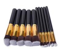 Juego de 10 brochas de maquillaje sintéticas para cantar y bailar, base cosmética, colorete, herramienta de maquillaje 2