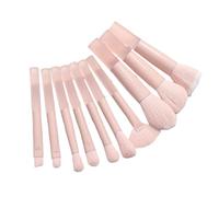 Juego de 10 brochas de viaje para maquillaje con bolsa de almacenamiento, suministros de maquillaje para sombra de ojos y pestañas